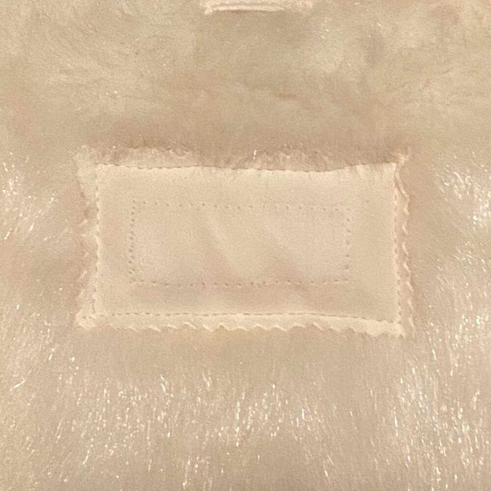 VINTAGE Ivory Parka Coat Faux Fur Lining Hood Zip Front No Tags Approx Size L - Picture 7 of 13